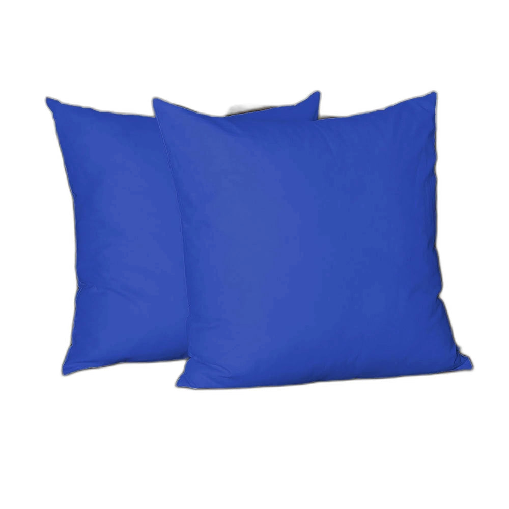 Set Of Two 22" X 22" Sapphire Blue Polyester Zippered Pillow Cover - Homeroots - Flyclothing LLC