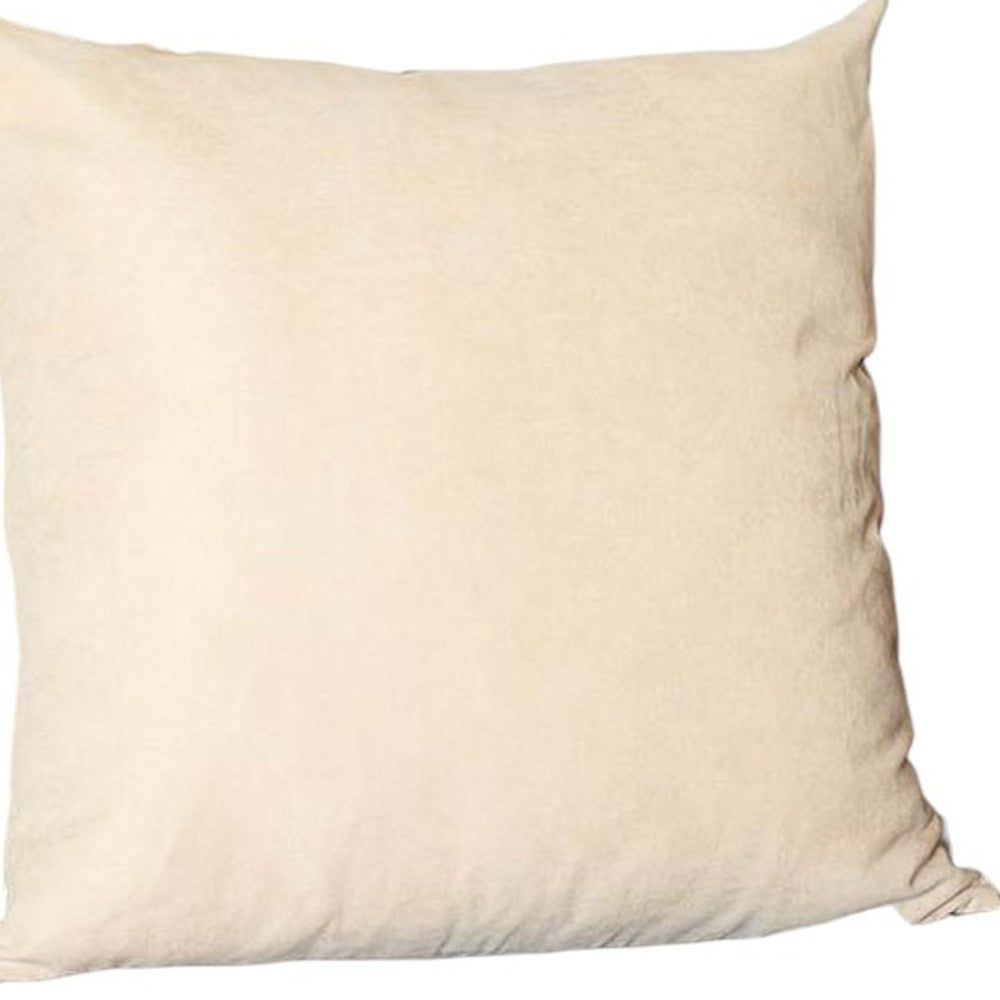 Set Of Two 22" X 22" Beige Polyester Zippered Pillow Cover - Homeroots - Flyclothing LLC