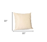 Set Of Two 22" X 22" Beige Polyester Zippered Pillow Cover - Homeroots - Flyclothing LLC