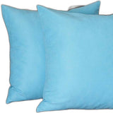 Set Of Two 26" X 26" Sky Blue Polyester Zippered Pillow Cover - Homeroots - Flyclothing LLC