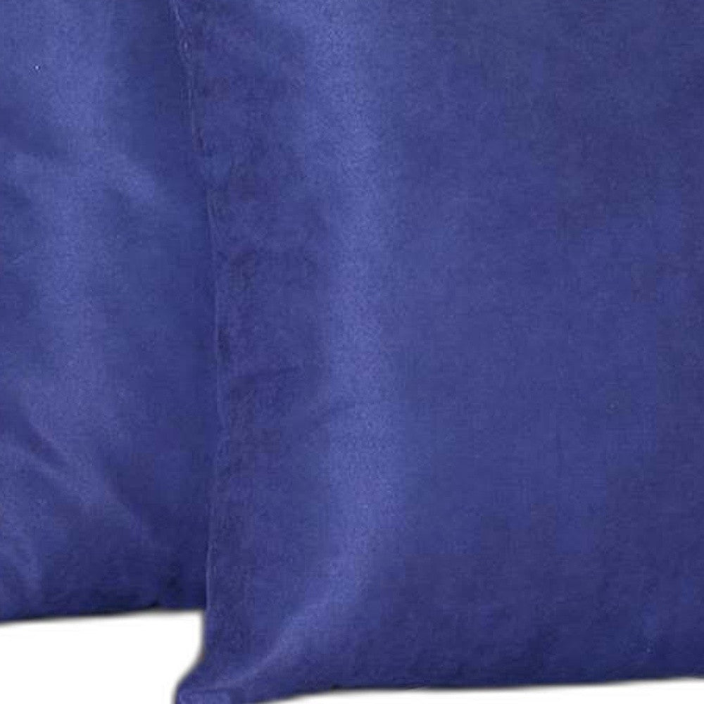 Set Of Two 26" X 26" Navy Blue Polyester Zippered Pillow Cover - Homeroots - Flyclothing LLC