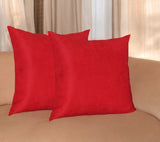 Set Of Two 26" X 26" Red Polyester Zippered Pillow Cover - Homeroots - Flyclothing LLC