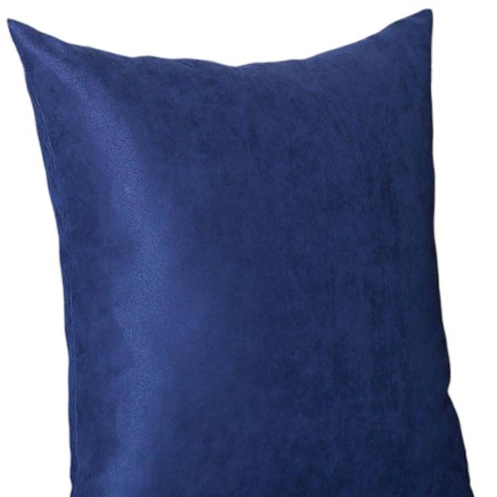 Set Of Four 17" X 17" Navy Blue Polyester Zippered Pillow Cover - Homeroots - Flyclothing LLC