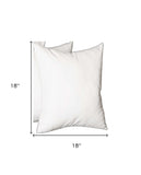 Set Of Four 18" X 18" White Polyester Zippered Pillow Cover - Homeroots