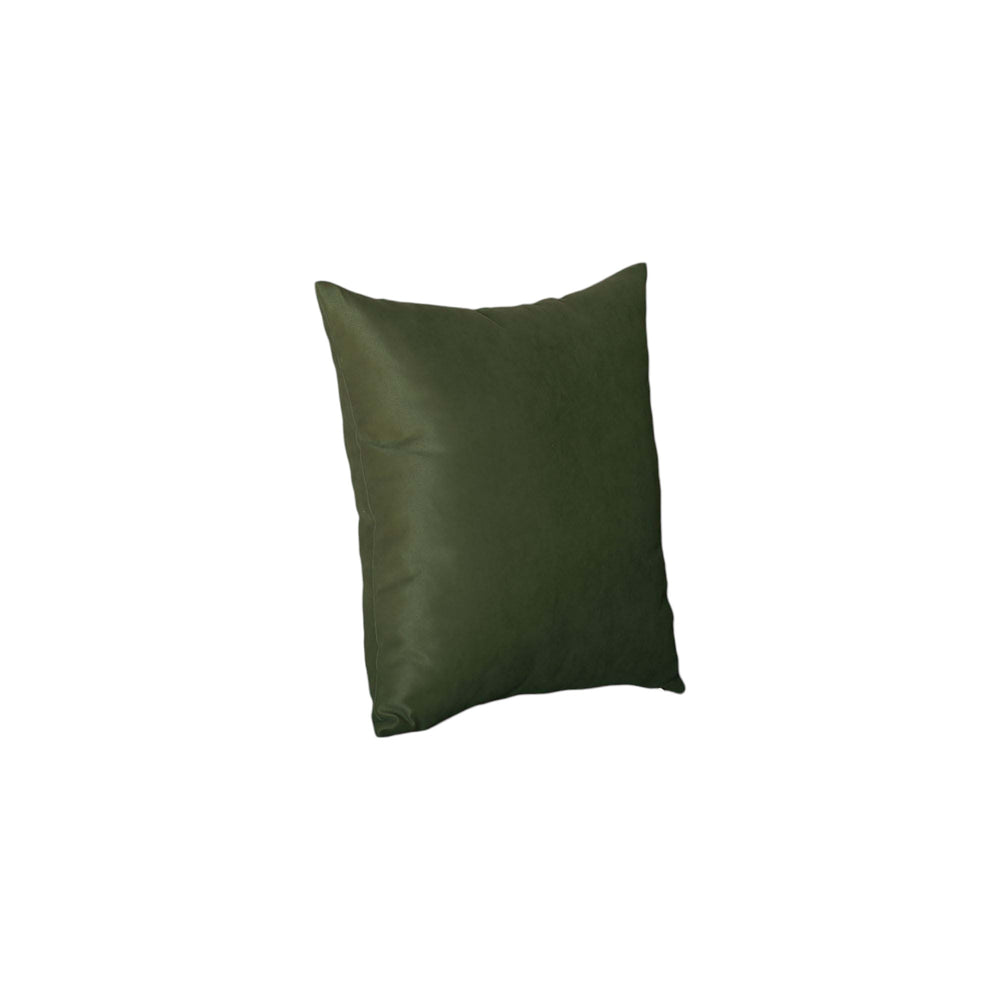 Set Of Four 18" X 18" Fern Green Polyester Zippered Pillow Cover