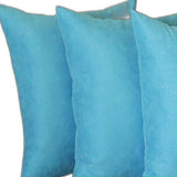 Set Of Four 18" X 18" Sky Blue Polyester Zippered Pillow Cover - Homeroots