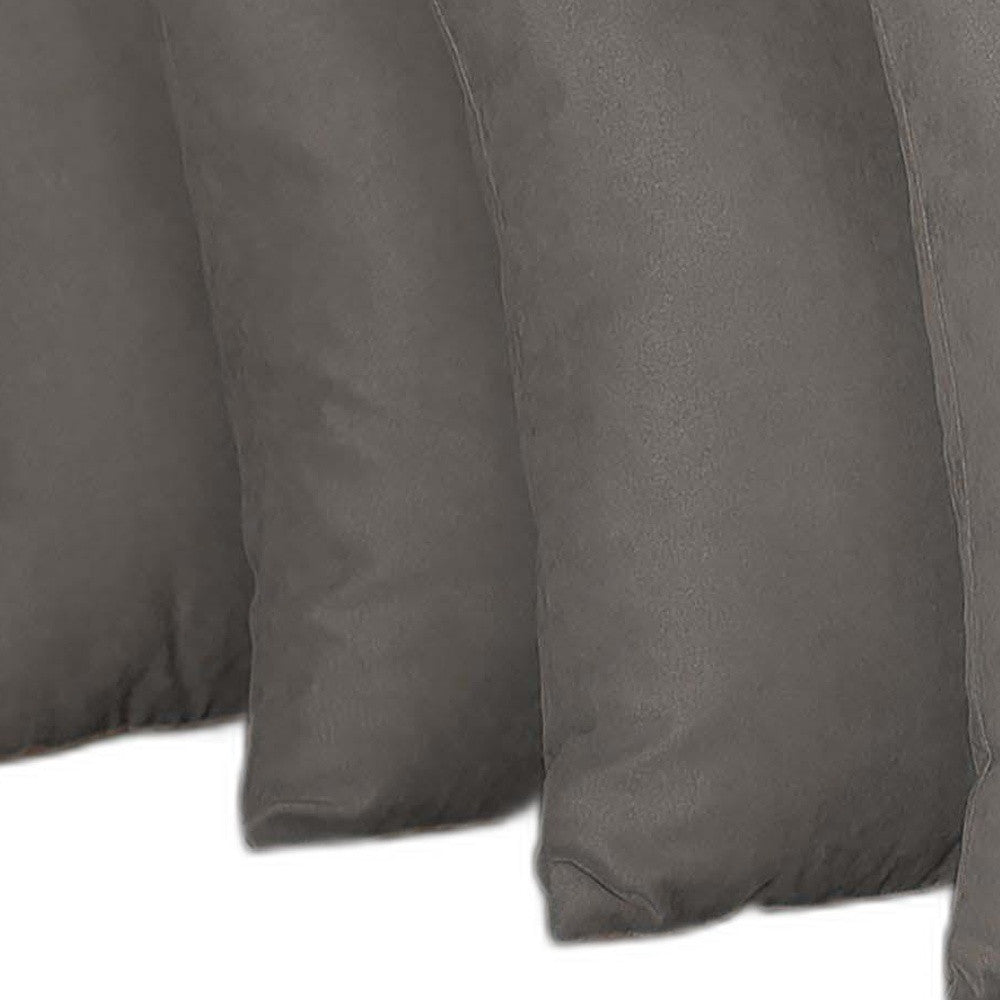 Set Of Four 18" X 18" Gray Polyester Zippered Pillow Cover - Homeroots