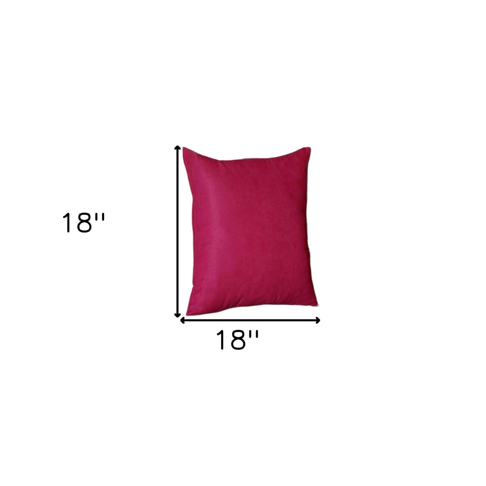 Set Of Four 18" X 18" Pink Polyester Zippered Pillow Cover - Homeroots - Flyclothing LLC