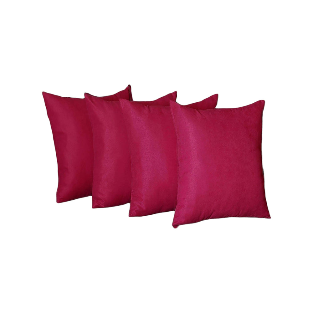 Set Of Four 18" X 18" Pink Polyester Zippered Pillow Cover - Homeroots - Flyclothing LLC