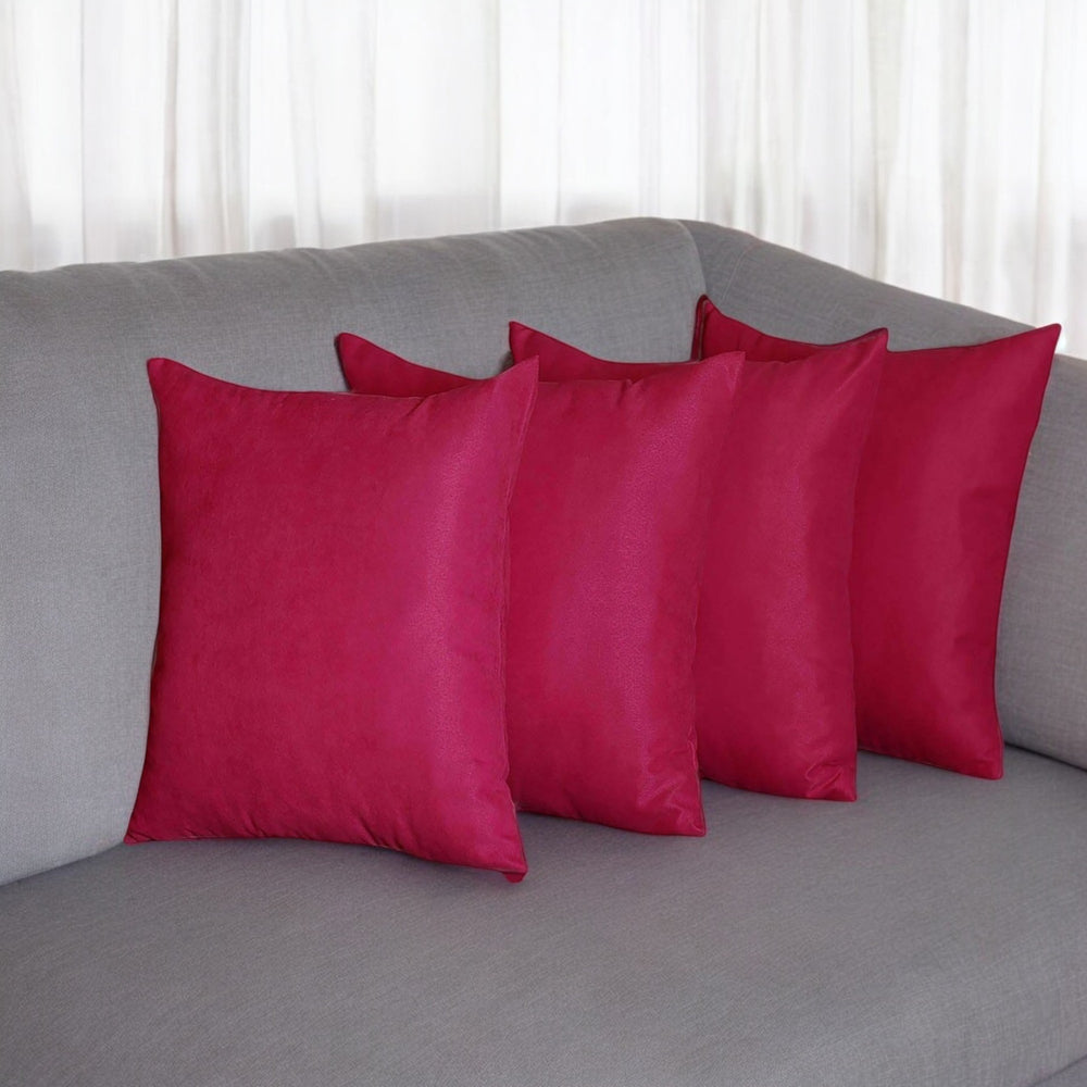Set Of Four 18" X 18" Pink Polyester Zippered Pillow Cover - Homeroots - Flyclothing LLC