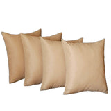 Set Of Four 20" X 20" Beige Polyester Zippered Pillow Cover - Homeroots