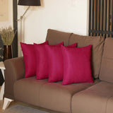 Set Of Four 20" X 20" Pink Polyester Zippered Pillow Cover - Homeroots