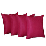 Set Of Four 20" X 20" Pink Polyester Zippered Pillow Cover - Homeroots