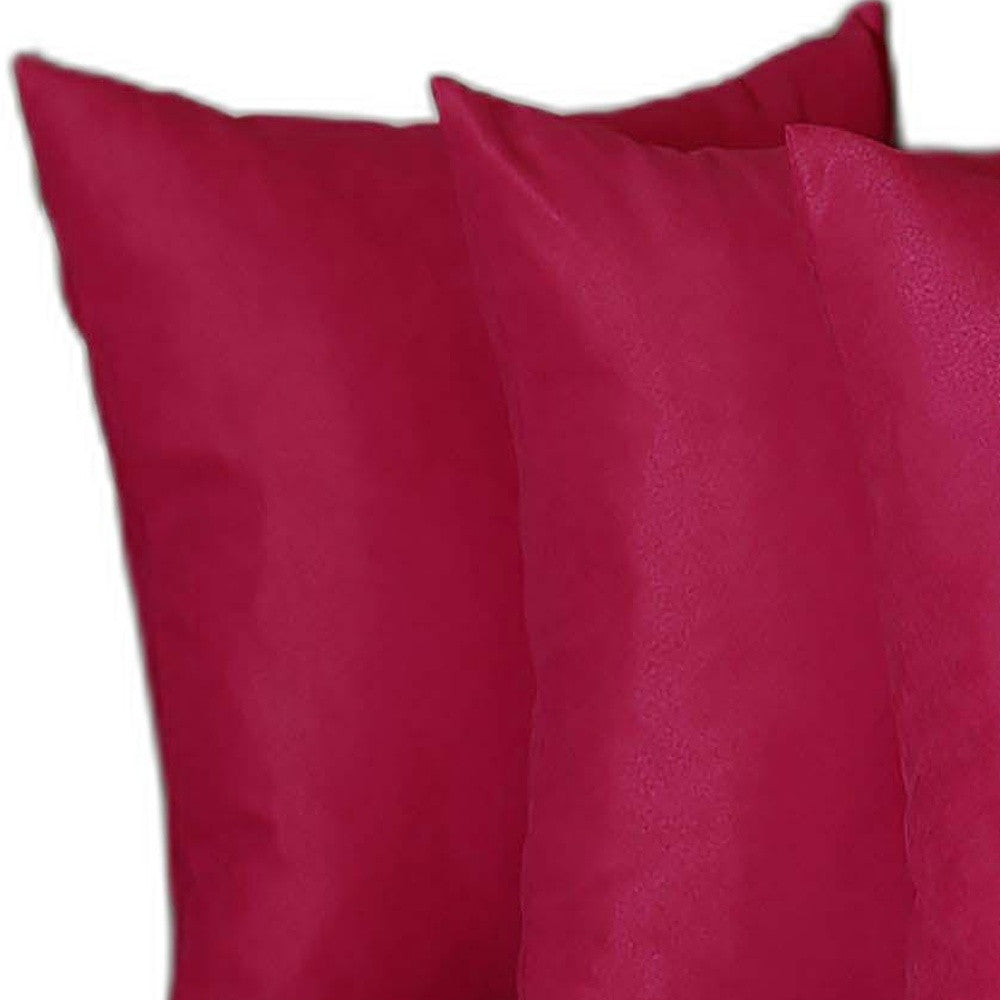 Set Of Four 20" X 20" Pink Polyester Zippered Pillow Cover - Homeroots