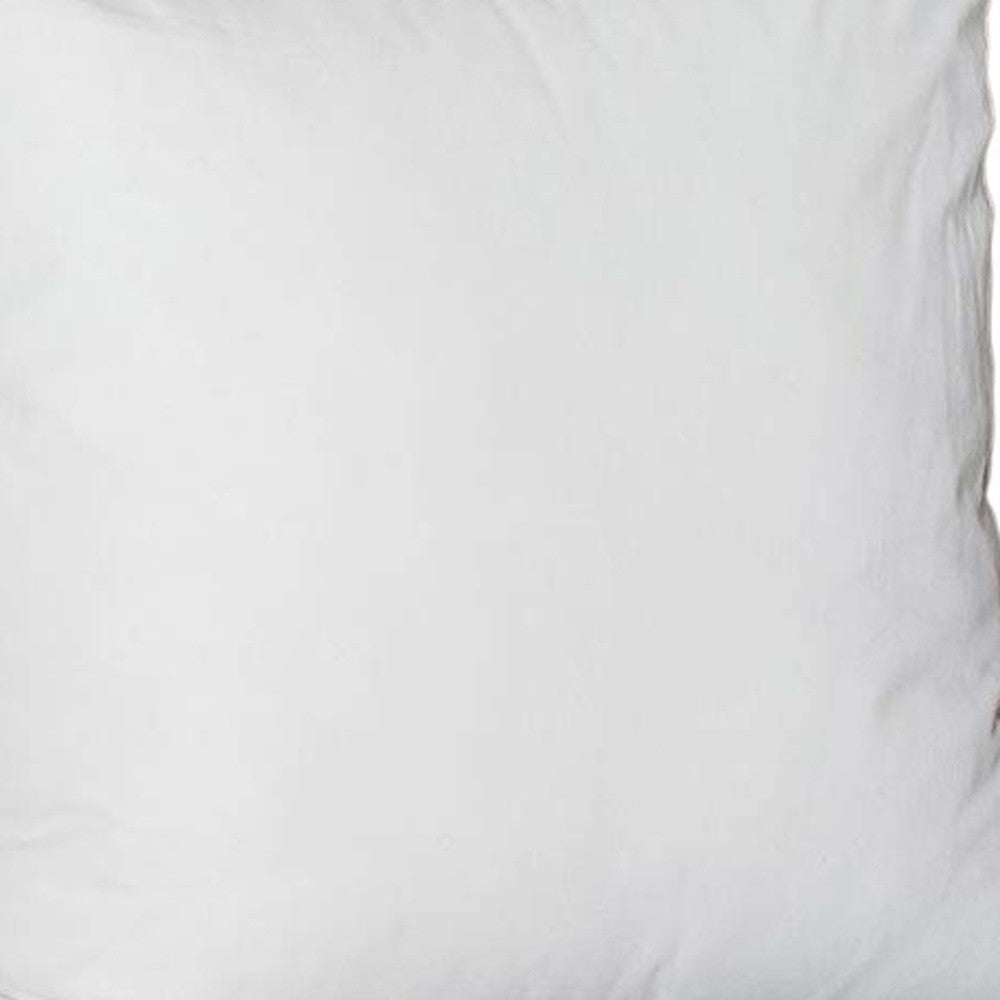 Set Of Four 22" X 22" White Polyester Zippered Pillow Cover
