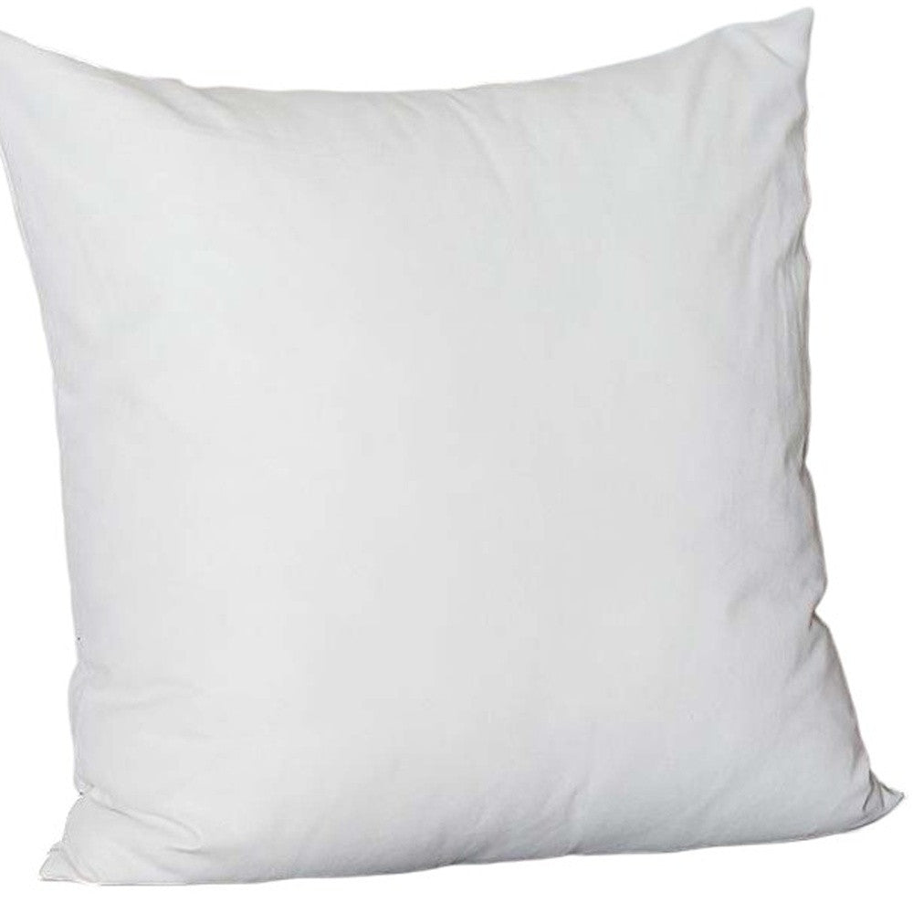 Set Of Four 22" X 22" White Polyester Zippered Pillow Cover