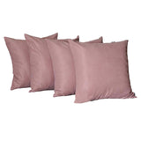 Set Of Four 22" X 22" Light Pink Polyester Zippered Pillow Cover
