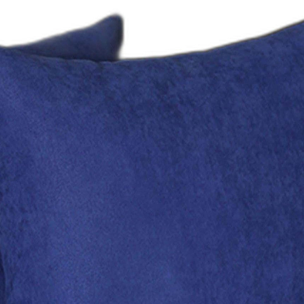Set Of Two 16" X 16" Navy Blue Polyester Zippered Pillow Cover - Homeroots - Flyclothing LLC