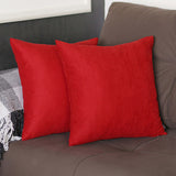 Set Of Two 16" X 16" Red Polyester Zippered Pillow Cover - Homeroots - Flyclothing LLC