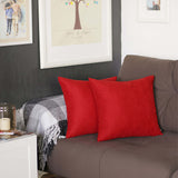 Set Of Two 16" X 16" Red Polyester Zippered Pillow Cover - Homeroots - Flyclothing LLC