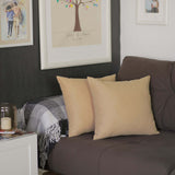 Set Of Two 16" X 16" Beige Polyester Zippered Pillow Cover - Homeroots - Flyclothing LLC