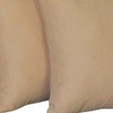 Set Of Two 16" X 16" Beige Polyester Zippered Pillow Cover - Homeroots - Flyclothing LLC