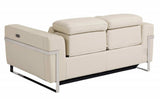 Two Piece Indoor Beige Italian Leather Five Person Seating Set - Homeroots - Flyclothing LLC