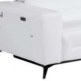 Two Piece Indoor White Italian Leather Five Person Seating Set - Homeroots - Flyclothing LLC