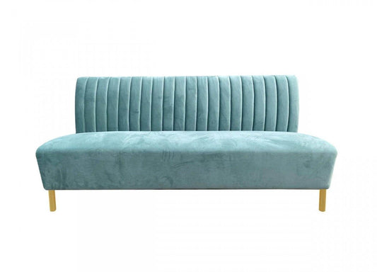 71" Light Gray Velvet Sofa With Gold Legs - Homeroots