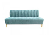 71" Light Gray Velvet Sofa With Gold Legs - Homeroots - Flyclothing LLC