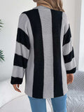 Color Block Button-Up Cardigan - Trendsi - Flyclothing LLC