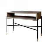 45" Gray and Black Concrete Console Table With Shelves - Homeroots - Flyclothing LLC