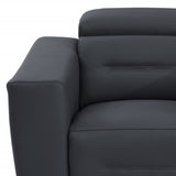 41" Dark Gray Italian Leather Power Recliner Chair - Homeroots - Flyclothing LLC