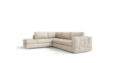 Beige Italian Leather Reclining L Shaped Two Piece Corner Sectional - Homeroots - Flyclothing LLC