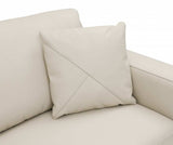 Beige Italian Leather Reclining L Shaped Two Piece Corner Sectional - Homeroots - Flyclothing LLC