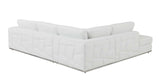White Italian Leather Reclining L Shaped Two Piece Corner Sectional - Homeroots - Flyclothing LLC