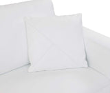 White Italian Leather Reclining L Shaped Two Piece Corner Sectional - Homeroots - Flyclothing LLC