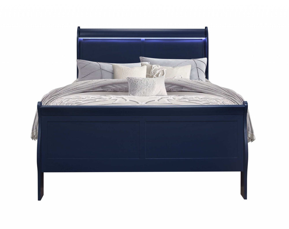 Solid Wood Standard Upholstered Bed - Homeroots - Flyclothing LLC