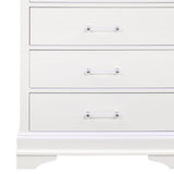 16" White Solid Wood Five Drawer Chest with LED Lighting - Homeroots - Flyclothing LLC