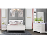 16" White Solid Wood Five Drawer Chest with LED Lighting - Homeroots - Flyclothing LLC