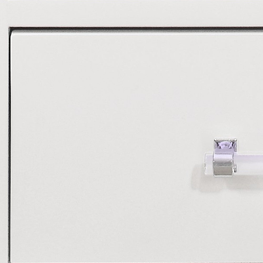 24" White Two Drawer Nightstand - Homeroots - Flyclothing LLC