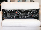 46" Black Aspen Nighttime Skyline Lumbar Decorative Pillow - Homeroots - Flyclothing LLC