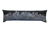 46" Black Boston Nighttime Skyline Lumbar Decorative Pillow - Homeroots - Flyclothing LLC