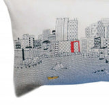 46" White Boston Daylight Skyline Lumbar Decorative Pillow - Homeroots - Flyclothing LLC