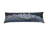 46" Black Chicago Nighttime Skyline Lumbar Decorative Pillow - Homeroots - Flyclothing LLC