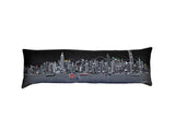 46" Black Hong Kong Nighttime Skyline Lumbar Decorative Pillow - Homeroots - Flyclothing LLC