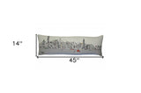 46" White Hong Kong Daylight Skyline Lumbar Decorative Pillow - Homeroots - Flyclothing LLC