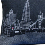 46" Black London Nighttime Skyline Lumbar Decorative Pillow - Homeroots - Flyclothing LLC
