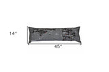 46" Black Michigan Nighttime Skyline Lumbar Decorative Pillow - Homeroots - Flyclothing LLC