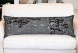 46" Black Michigan Nighttime Skyline Lumbar Decorative Pillow - Homeroots - Flyclothing LLC